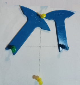 This is a picture of Bisectors that form part of a new tactile geometry kit produced by Touchetech Labs.